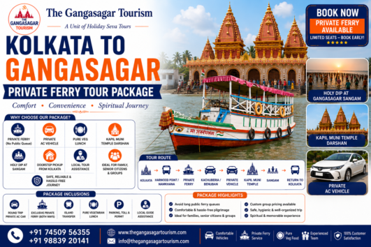 Kolkata to Gangasagar Tour Package With Private Ferry