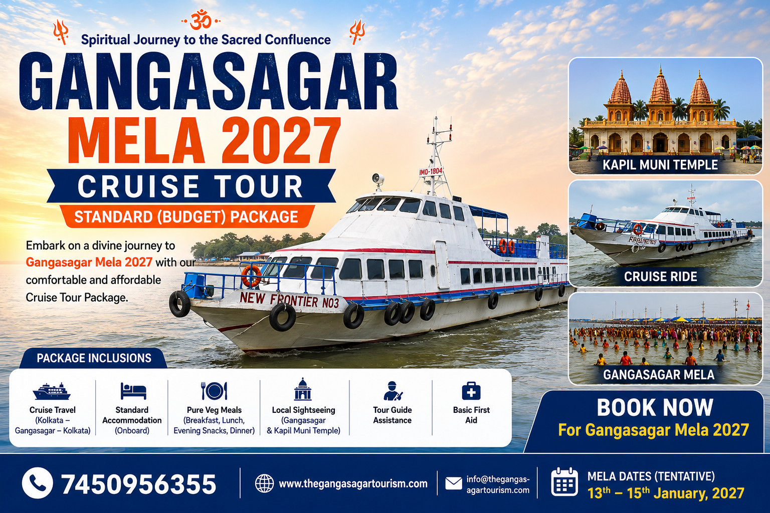 Gangasagar Mela 2027 Cruise Tour Standard Budget package